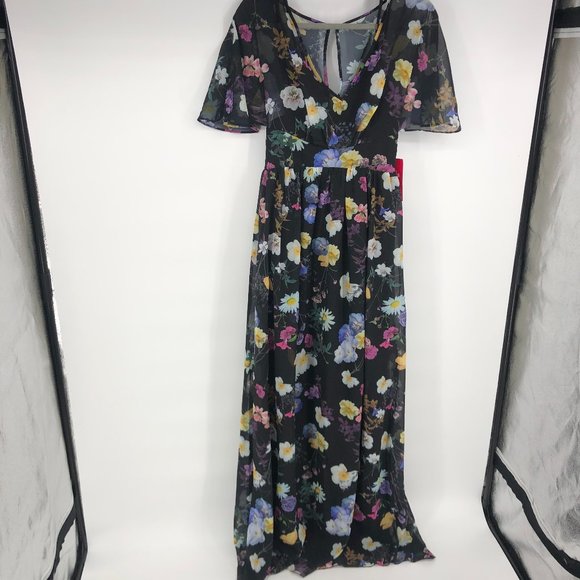 Little Mistress Tall floral kimono maxi dress - Picture 10 of 10